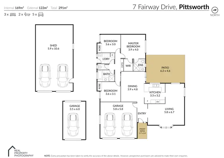 Floorplan of Homely house listing, 7 Fairway Drive, Pittsworth QLD 4356