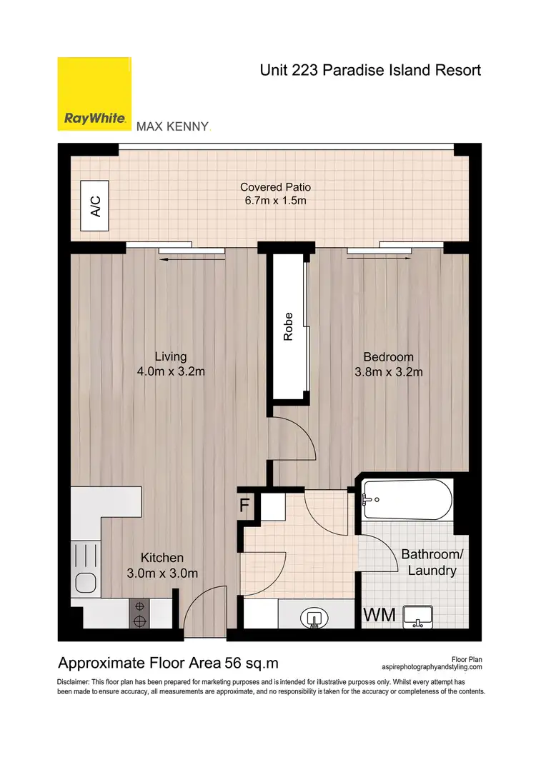 Floorplan of Homely apartment listing, 223/1-8 Paradise Island, Surfers Paradise QLD 4217