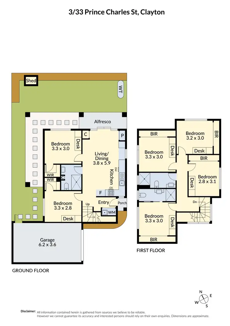 Floorplan of Homely house listing, 3/33 Prince Charles Street, Clayton VIC 3168