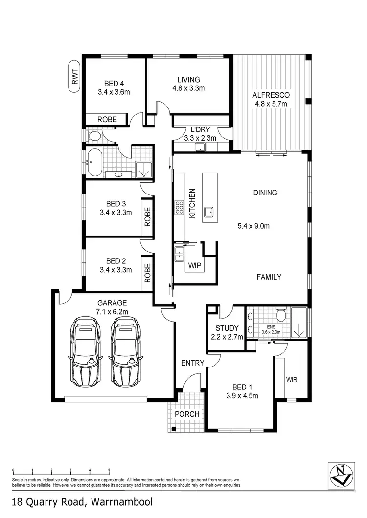 Floorplan of Homely house listing, 18 Quarry Road, Warrnambool VIC 3280