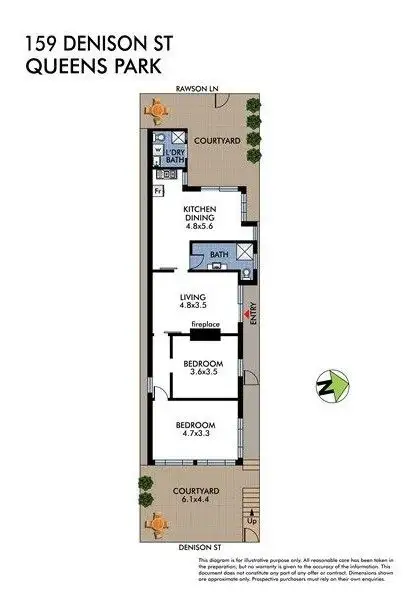 Floorplan of Homely house listing, 159 Denison Street, Queens Park NSW 2022