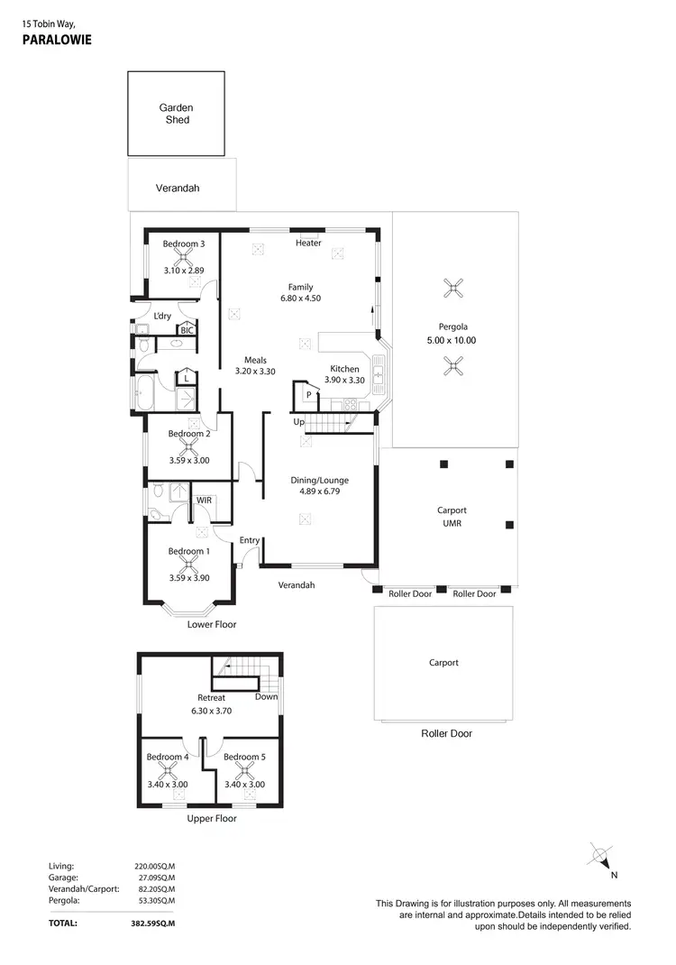 Floorplan of Homely house listing, 15 Tobin Way, Paralowie SA 5108