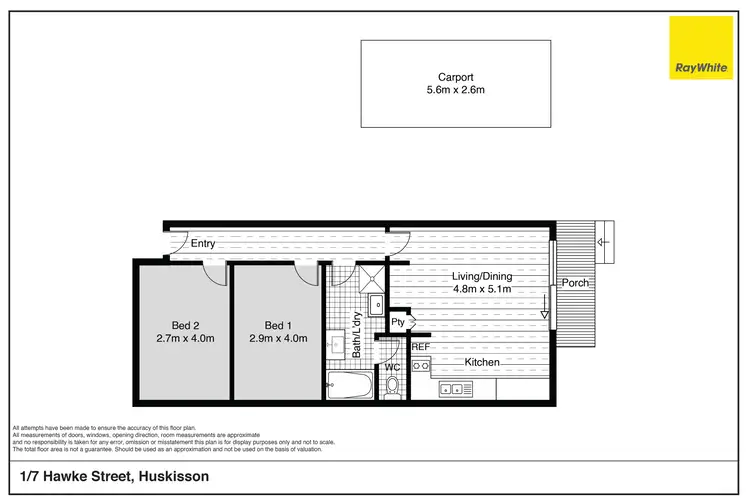 Floorplan of Homely unit listing, 1/7 Hawke Street, Huskisson NSW 2540