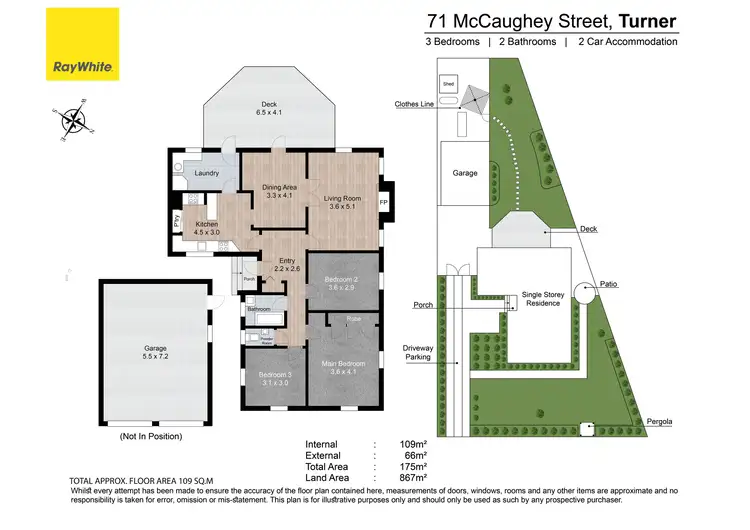 Floorplan of Homely house listing, 71 McCaughey Street, Turner ACT 2612
