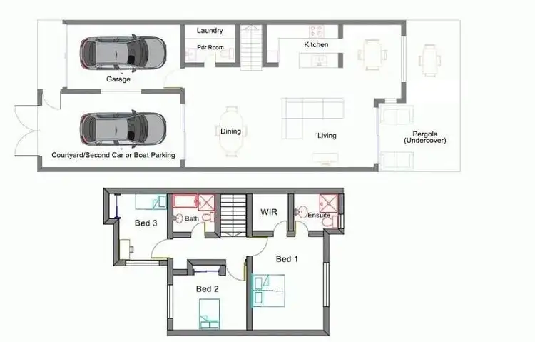 Floorplan of Homely townhouse listing, 3/27-29 Stephenson Street, Pialba QLD 4655