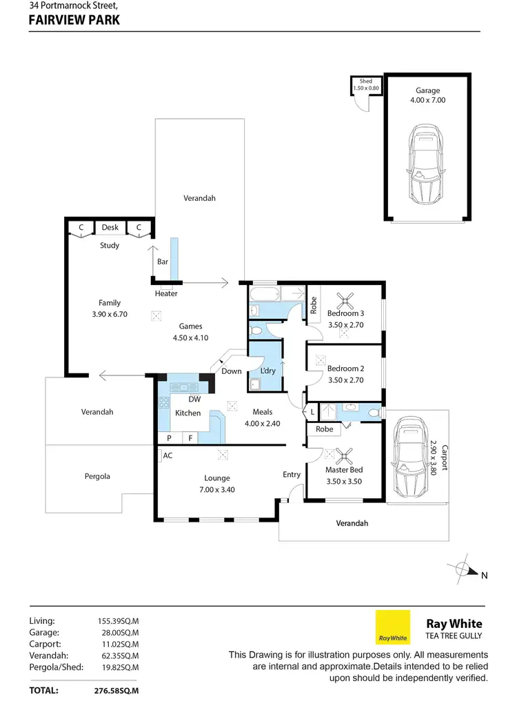 Floorplan of Homely house listing, 34 Portmarnock Street, Fairview Park SA 5126
