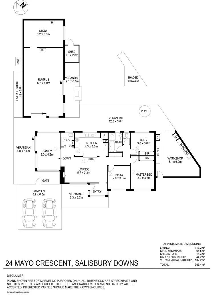 Floorplan of Homely house listing, 24 Mayo Crescent, Salisbury Downs SA 5108