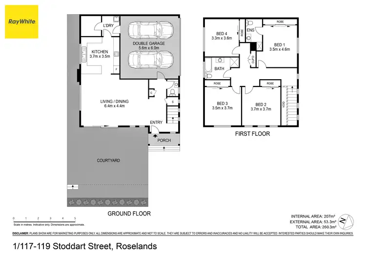 Floorplan of Homely townhouse listing, 1/117 Stoddart Street, Roselands NSW 2196