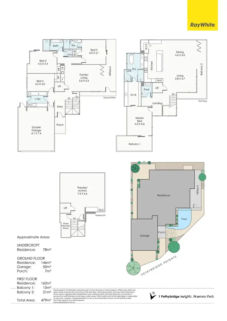 Floorplan of Homely house listing, 1 Pethybridge Heights, Mosman Park WA 6012