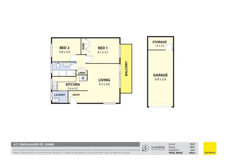 Floorplan of Homely unit listing, 4/71-73 Shoalhaven Street, Kiama NSW 2533