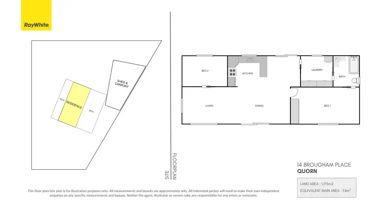 Floorplan of Homely house listing, 14 Brougham Place, Quorn SA 5433