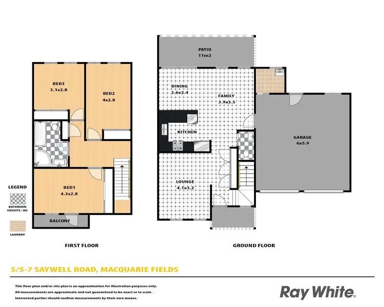 Floorplan of Homely townhouse listing, 5/5-7 Saywell Road, Macquarie Fields NSW 2564
