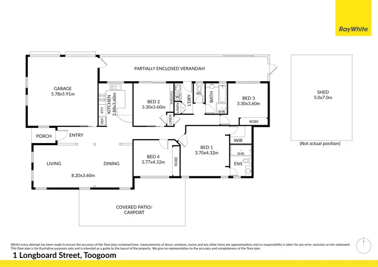 Floorplan of Homely house listing, 1 Longboard Street, Toogoom QLD 4655