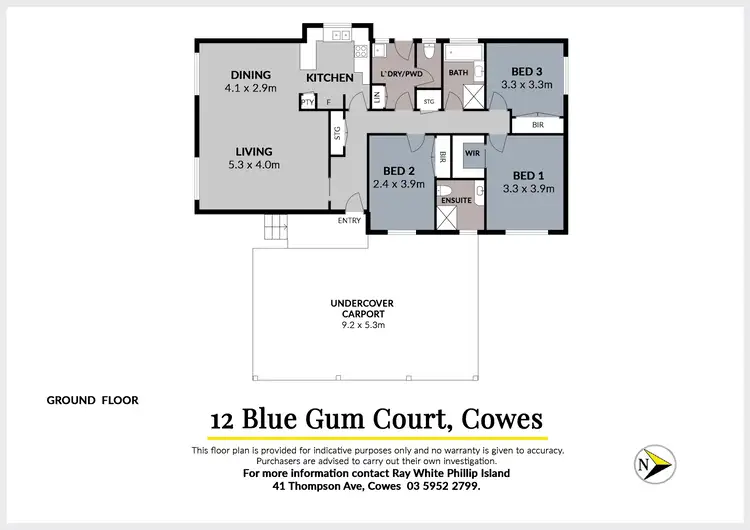 Floorplan of Homely house listing, 12 Blue Gum Court, Cowes VIC 3922