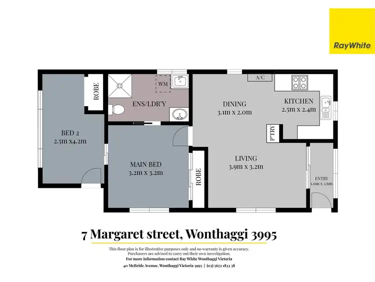 Floorplan of Homely unit listing, 7 Margaret Street Parklane, Wonthaggi VIC 3995