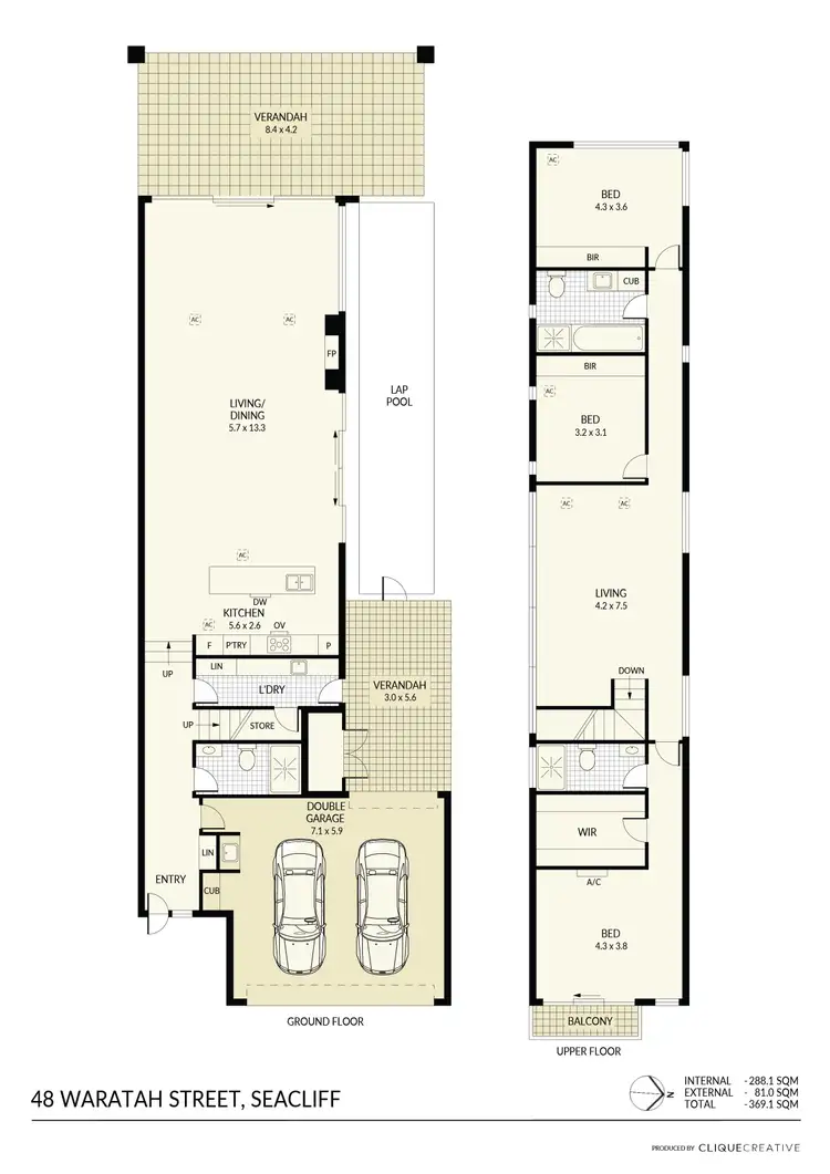 Floorplan of Homely house listing, 48 Waratah Street, Seacliff SA 5049