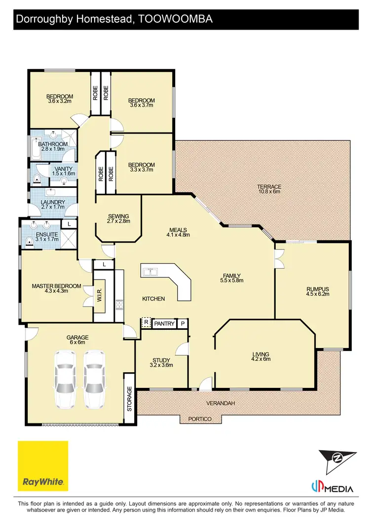 Floorplan of Homely rural property listing, 'Dorroughby' 93 McGowan Road, Westbrook QLD 4350