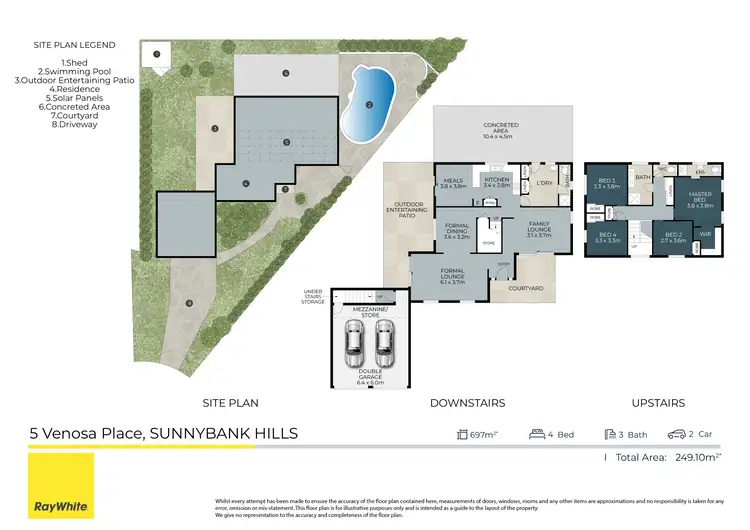 Floorplan of Homely house listing, 5 Venosa Place, Sunnybank Hills QLD 4109