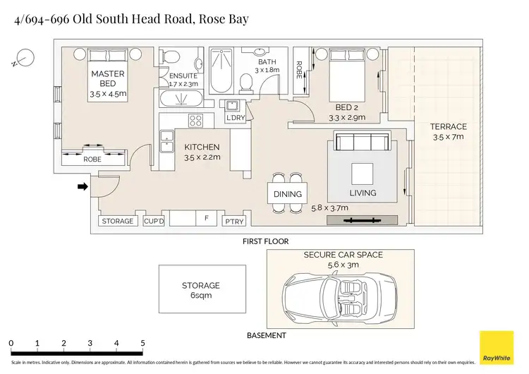 Floorplan of Homely apartment listing, 4/694-696 Old South Head Road, Rose Bay NSW 2029