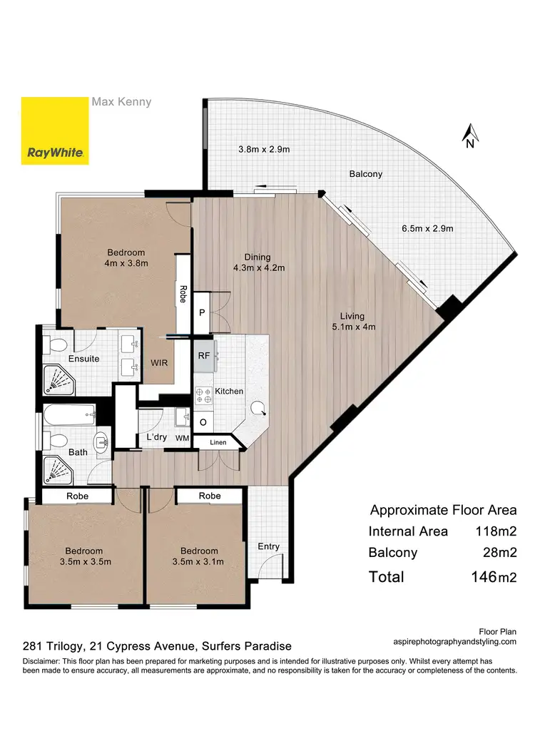 Floorplan of Homely apartment listing, 281/21 Cypress Avenue, Surfers Paradise QLD 4217