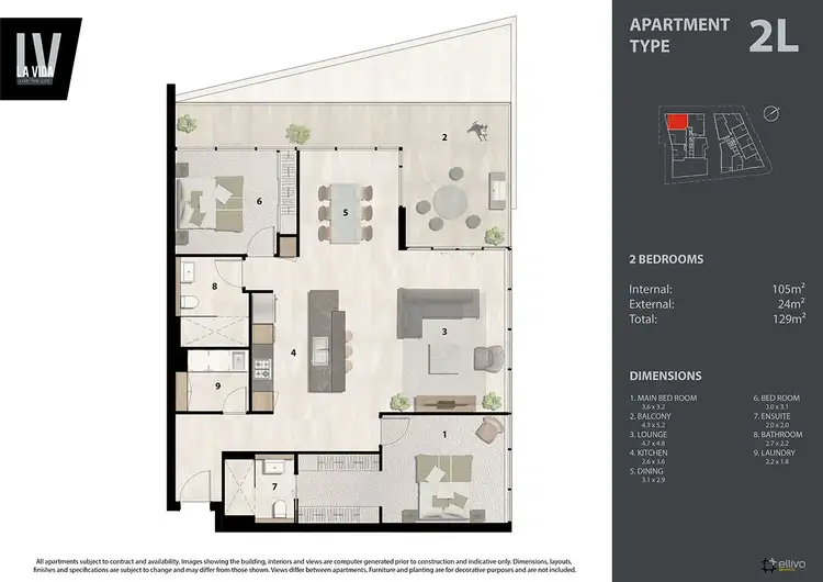 Floorplan of Homely unit listing, 1212/27 Commercial Road, Newstead QLD 4006