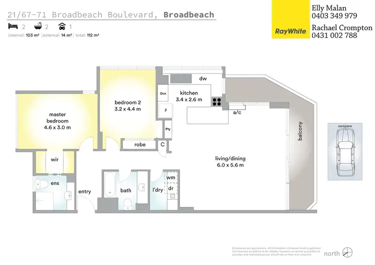 Floorplan of Homely unit listing, 21/67-71 Broadbeach Boulevard, Broadbeach QLD 4218