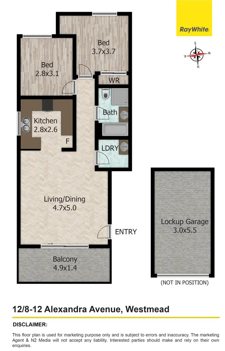 Floorplan of Homely apartment listing, 12/8-12 Alexandra Avenue, Westmead NSW 2145