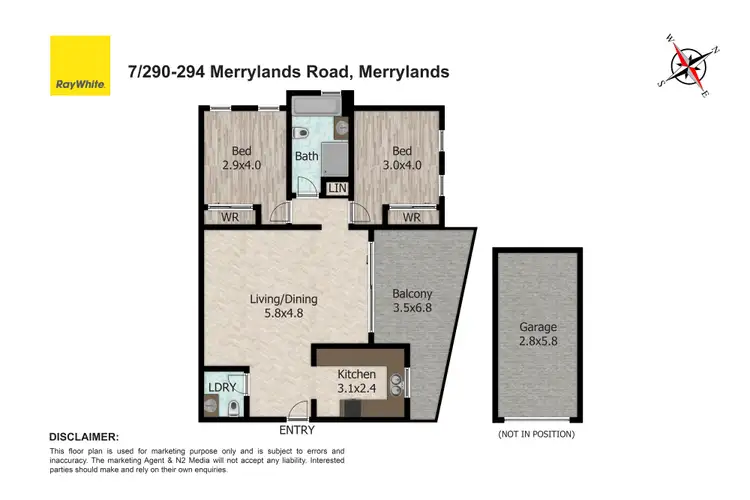 Floorplan of Homely unit listing, 7/290-294 Merrylands Road, Merrylands NSW 2160