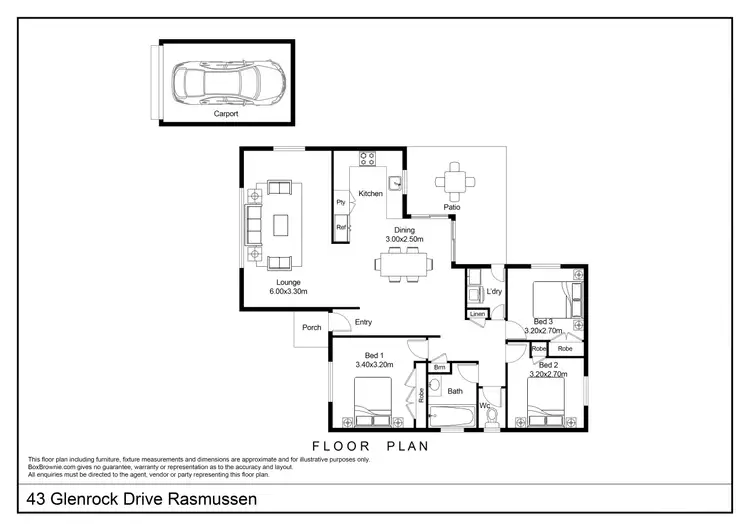 Floorplan of Homely house listing, 43 Glenrock Drive, Rasmussen QLD 4815