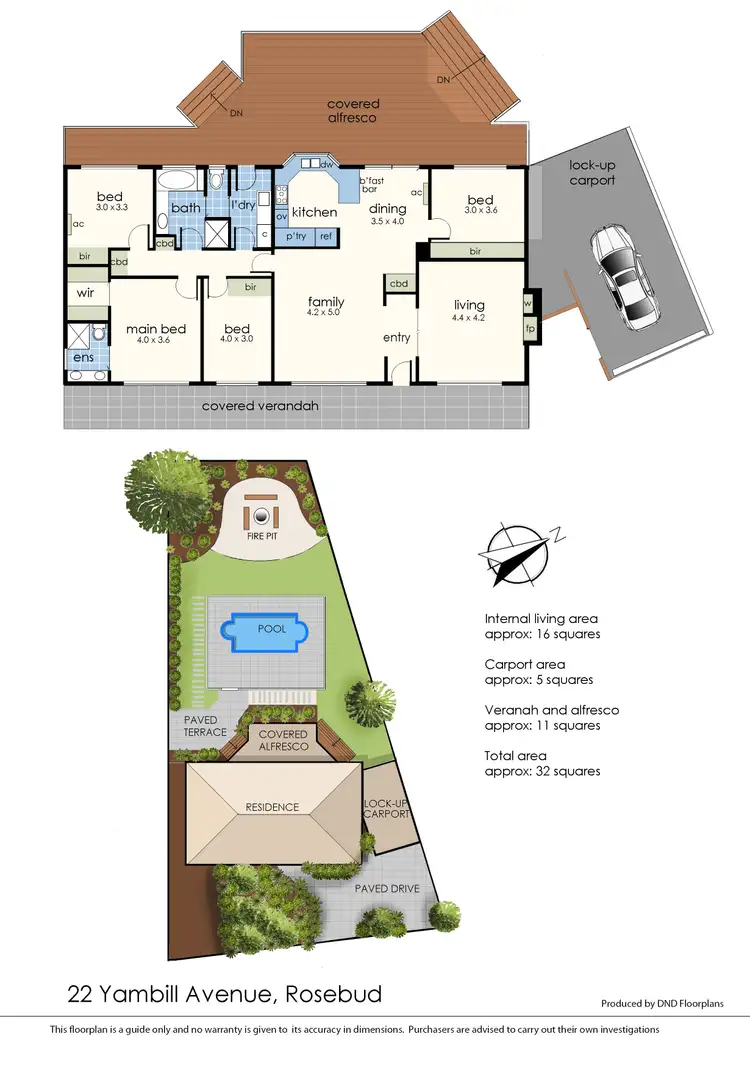 Floorplan of Homely house listing, 22 Yambill Avenue, Rosebud VIC 3939