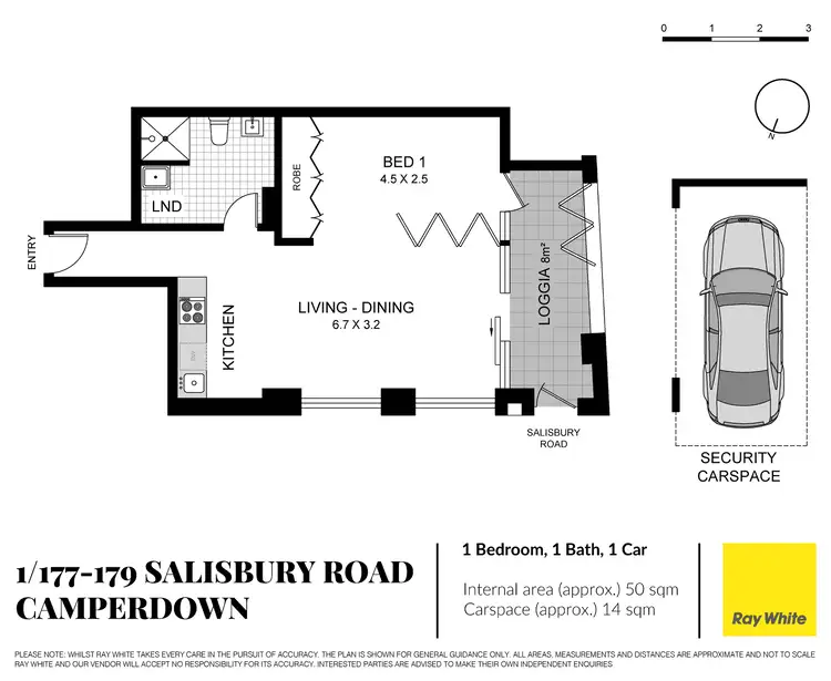 Floorplan of Homely apartment listing, 1/177-179 Salisbury Road, Camperdown NSW 2050