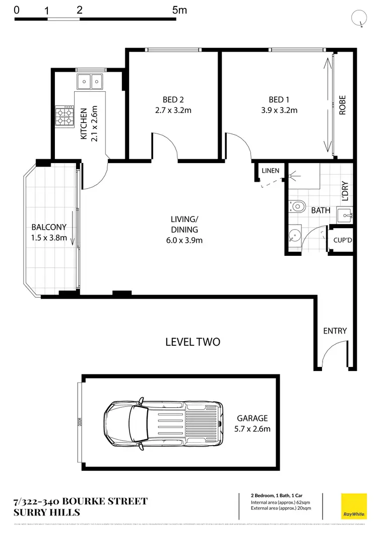 Floorplan of Homely apartment listing, 7/322-340 Bourke Street, Surry Hills NSW 2010