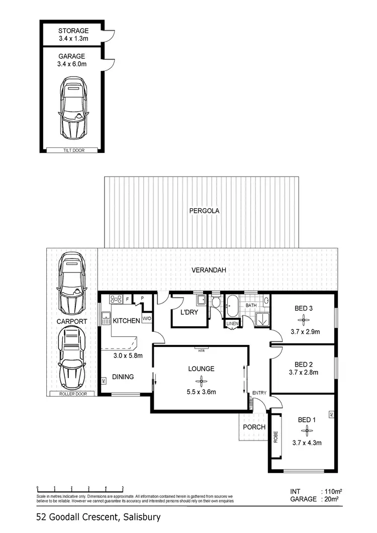 Floorplan of Homely house listing, 52 Goodall Crescent, Salisbury SA 5108