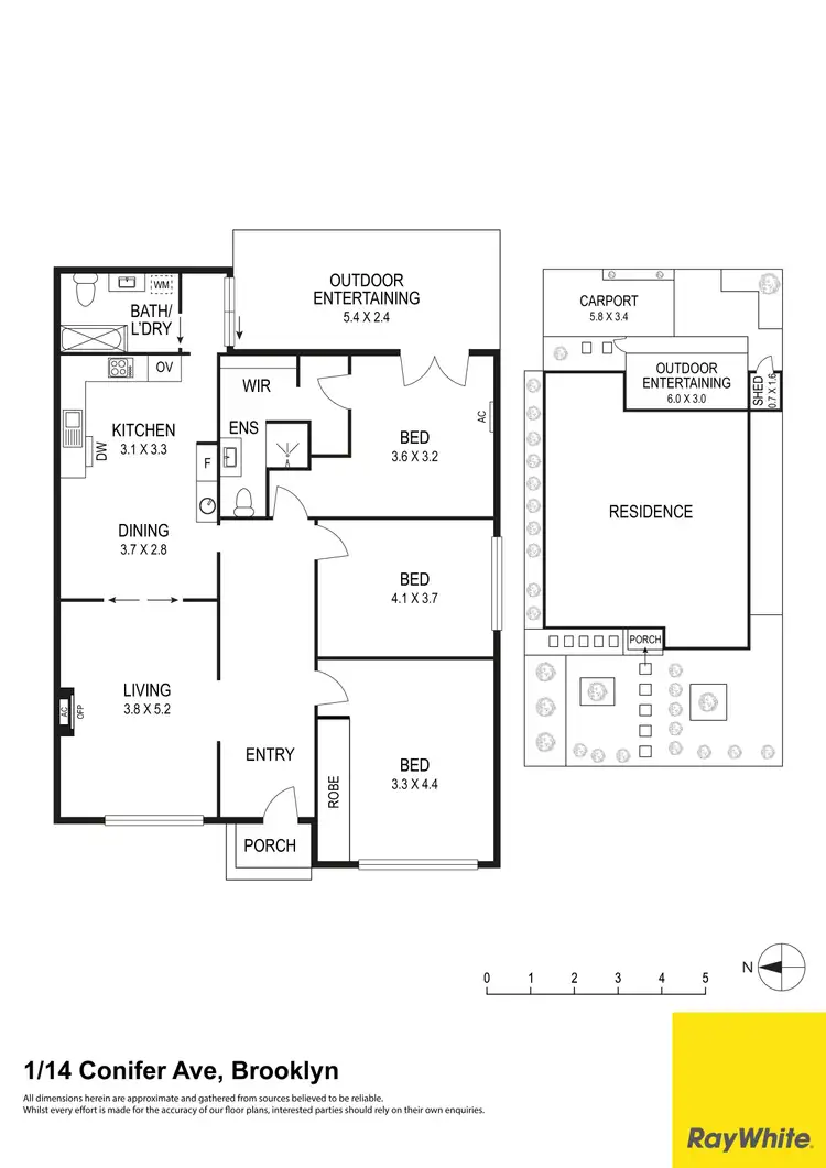 Floorplan of Homely house listing, 1/14 Conifer Avenue, Brooklyn VIC 3012