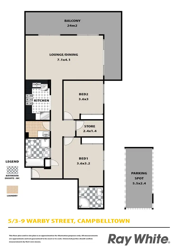 Floorplan of Homely unit listing, 5/3-9 Warby Street, Campbelltown NSW 2560