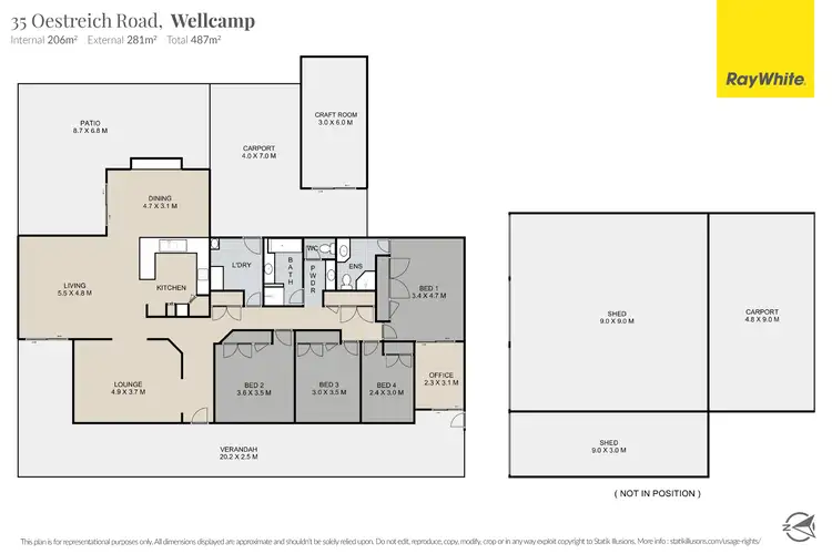 Floorplan of Homely rural property listing, 'Koolgunya' 35 Oestreich Road, Wellcamp QLD 4350