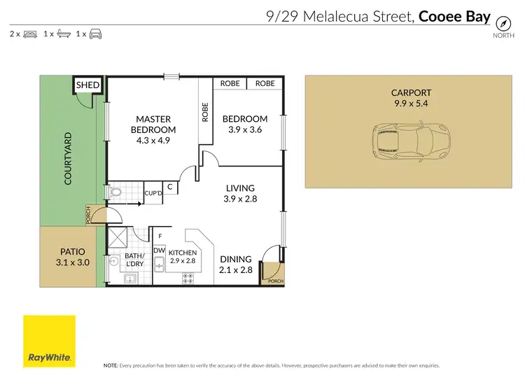 Floorplan of Homely unit listing, 9/29 Melaleuca Street, Cooee Bay QLD 4703