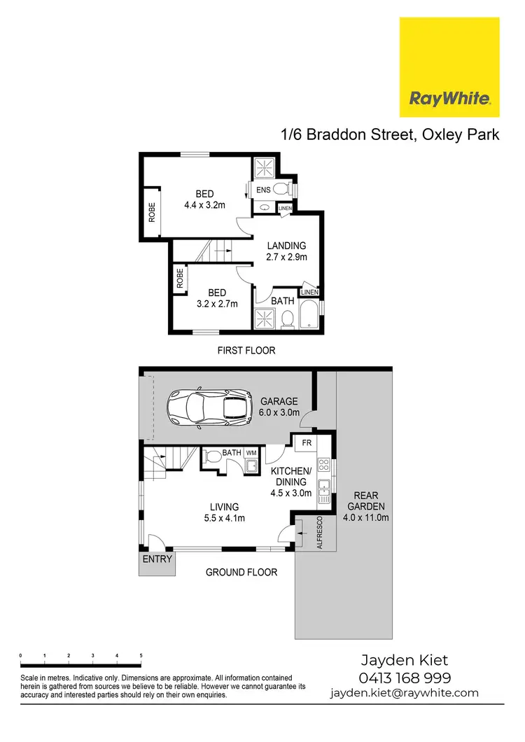 Floorplan of Homely townhouse listing, 1/6 Braddon Street, Oxley Park NSW 2760