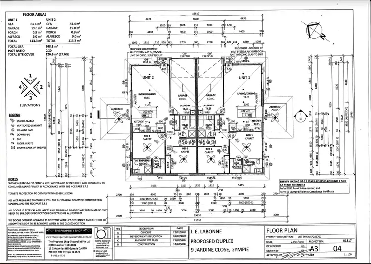 Floorplan of Homely semi-detached listing, 1/9 Jardine Close, Gympie QLD 4570