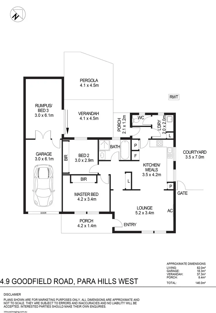 Floorplan of Homely unit listing, 4/9 GOODFIELD Road, Para Hills West SA 5096
