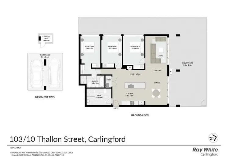 Floorplan of Homely apartment listing, 103/10 Thallon Street, Carlingford NSW 2118