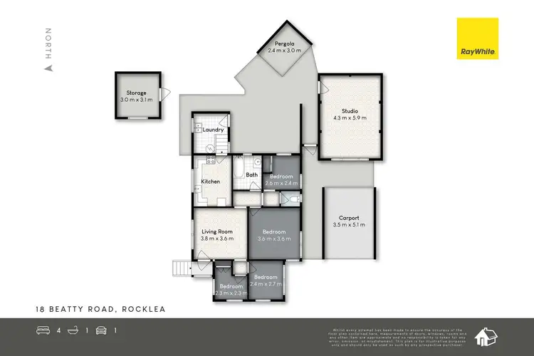Floorplan of Homely house listing, 18 Beatty Road, Rocklea QLD 4106