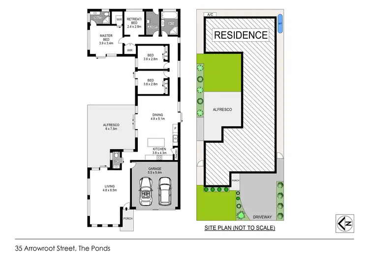 Floorplan of Homely house listing, 35 Arrowroot Street, The Ponds NSW 2769