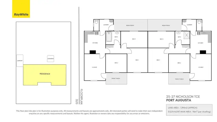 Floorplan of Homely house listing, 25-27 Nicholson Terrace, Port Augusta SA 5700