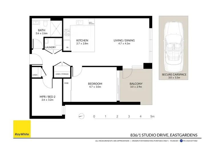 Floorplan of Homely apartment listing, 836/1 Studio Drive, Eastgardens NSW 2036