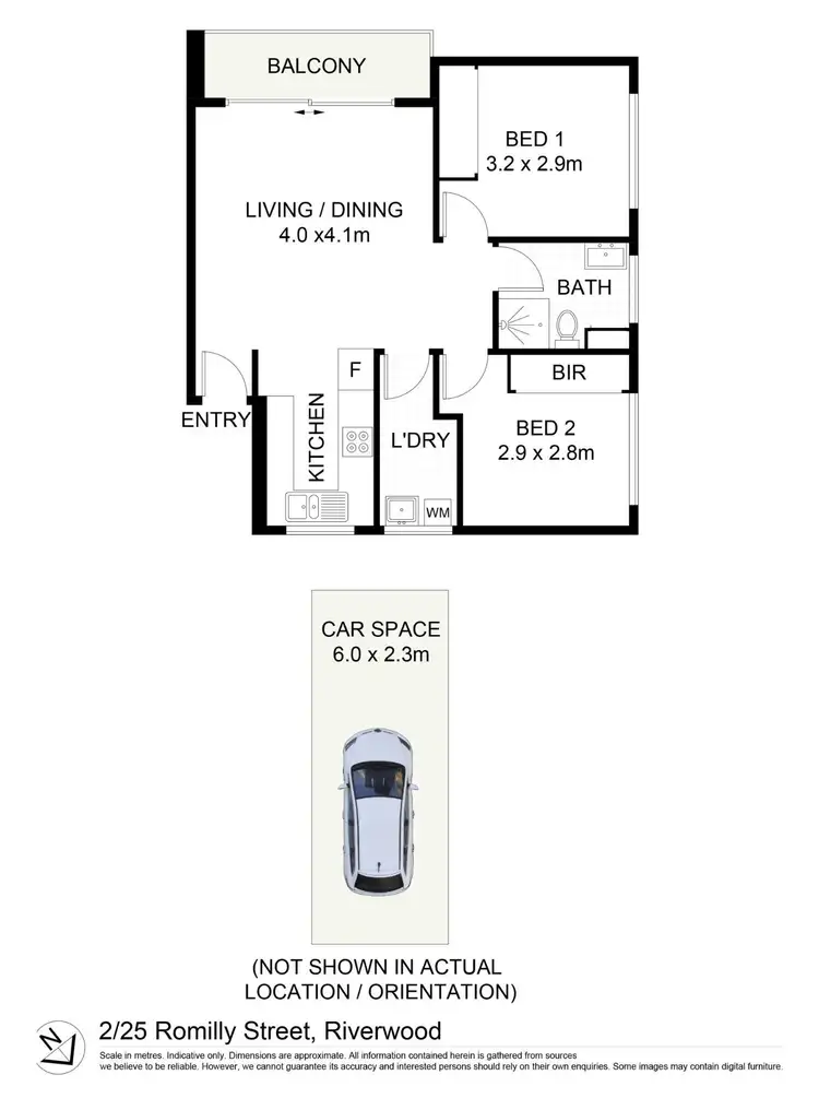 Floorplan of Homely unit listing, 2/25 Romilly Street, Riverwood NSW 2210