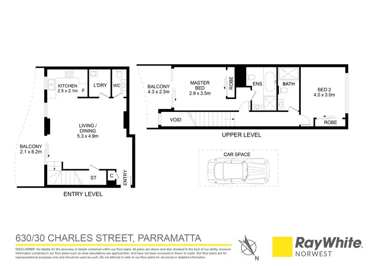 Floorplan of Homely apartment listing, 630/30 Charles Street, Parramatta NSW 2150