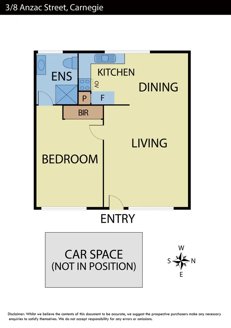 Floorplan of Homely apartment listing, 3/8 Anzac Street, Carnegie VIC 3163