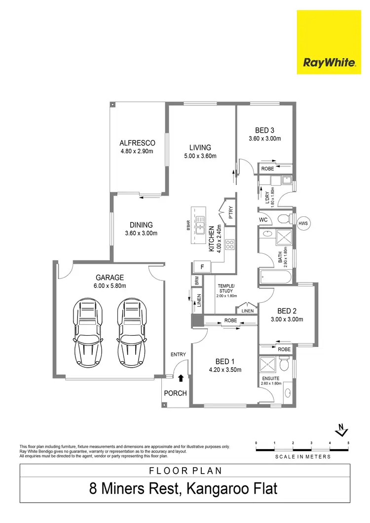 Floorplan of Homely house listing, 8 Miners Rest, Kangaroo Flat VIC 3555