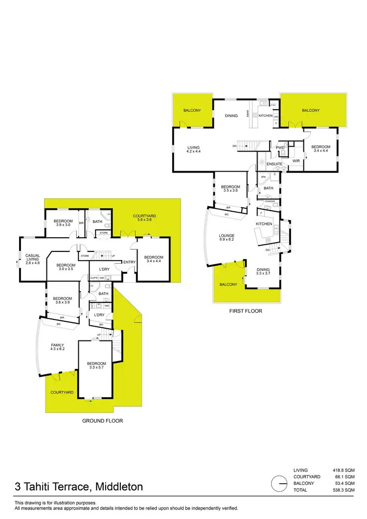 Floorplan of Homely house listing, 3 Tahiti Terrace, Middleton SA 5213